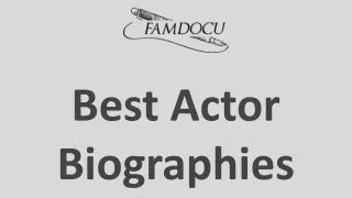 Best Actor Biographies
