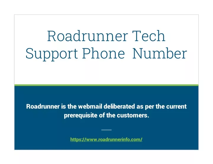 roadrunner tech support phone number