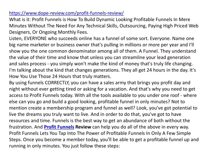 https www dope review com profit funnels review