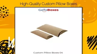 high quality custom pillow boxes