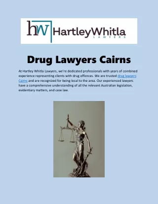 Reliable Drug Lawyers Cairns