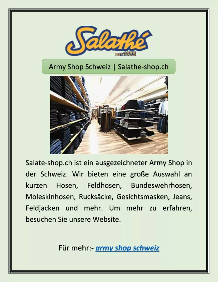 army shop schweiz salathe shop ch