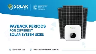payback periods for different solar system sizes