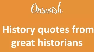 History quotes from great historians