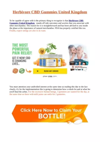 Herbivore CBD Gummies United Kingdom