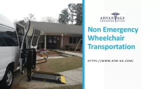 non emergency wheelchair transportation
