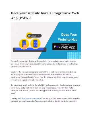 Does your website have a Progressive Web App (PWA)_
