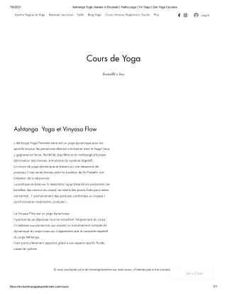 Ashtanga Yoga classes in Brussels _ Hatha yoga _ Yin Yoga _ Zen Yoga Courses