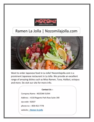 ramen la jolla nozomilajolla com
