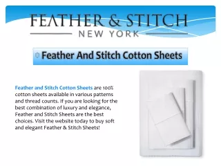 feather and stitch cotton sheets