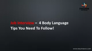 job interview 4 body language tips you need