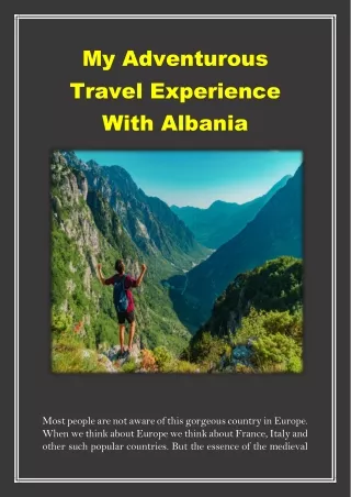 My Adventurous Travel Experience With Albania