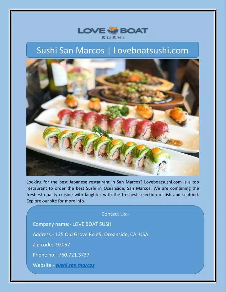 sushi san marcos loveboatsushi com