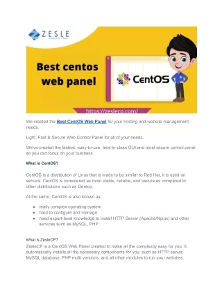we created the best centos web panel for your