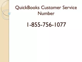 QuickBooks Customer Service Number 1-855-756-1077