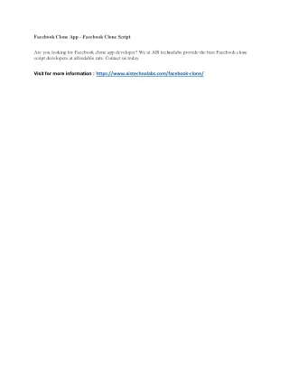 facebook clone app facebook clone script