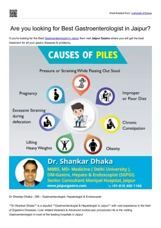 Gastroenterologist in Jaipur: Dr. Shankar Dhaka