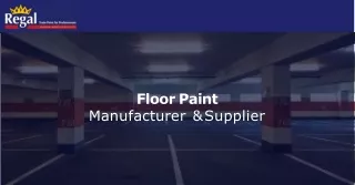 Floor Paint Manufacturer & Supplier in UK - Regalpaint
