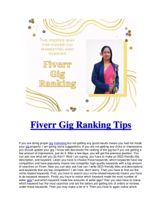 Fiverr Gig Ranking Tips