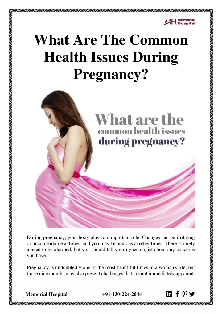 what are the common health issues during pregnancy