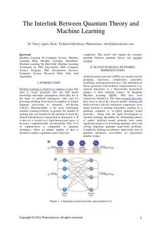 the interlink between quantum theory and machine