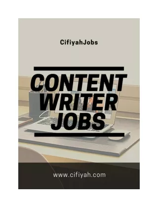 How to make a perfect career in content writer jobs