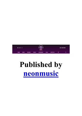 published by neonmusic