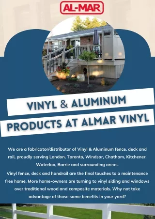 Vinyl & Aluminum Products | Al-Mar Vinyl | View PDF