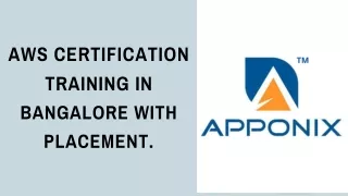 aws certification training in bangalore with