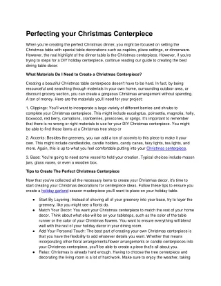 perfecting your christmas centerpiece
