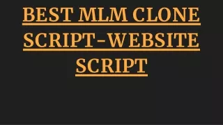 best mlm clone script website script
