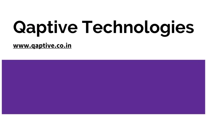 qaptive technologies