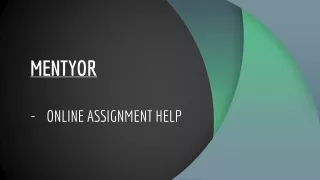 Mentyor - Online Assignment Help