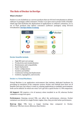 the role of docker in devops