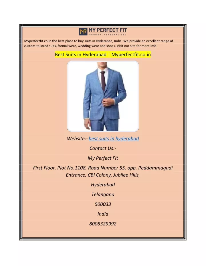 myperfectfit co in the best place to buy suits