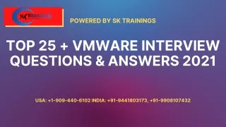 Top 25 VMware Interview Questions And Answers 2021 | SK Trainings