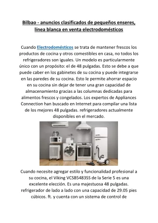 Bilbao - anuncios clasificados de pequeños enseres, línea blanca en venta electr