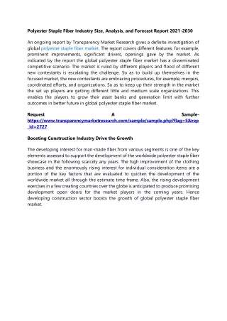 polyester staple fiber industry size analysis