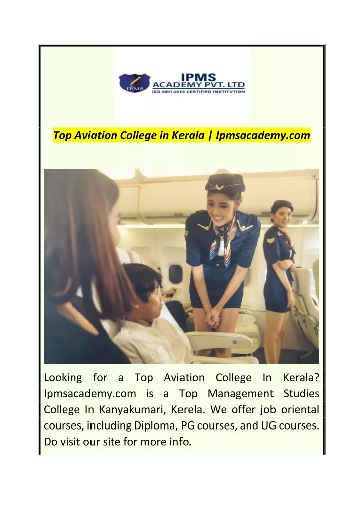 top aviation college in kerala ipmsacademy com