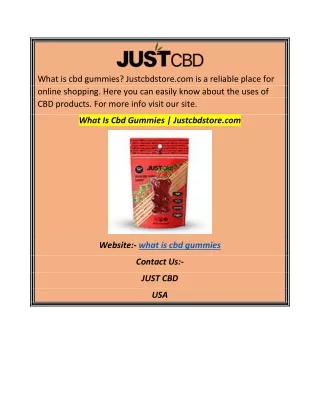 what is cbd gummies justcbdstore