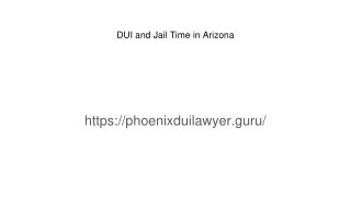 dui and jail time in arizona