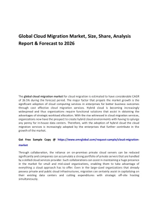 Global Cloud Migration Market