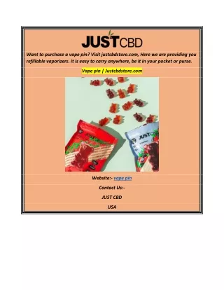 want to purchase a vape pin visit justcbdstore