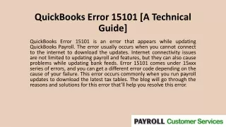 quickbooks error 15101 a technical guide