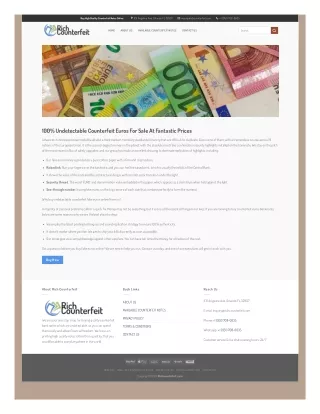Buy Undetectable Counterfeit Euro Bank Notes Online - Richcounterfeit