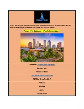 tampa web designer webdesigntampa net is the best