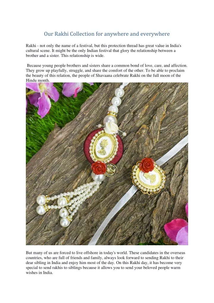 our rakhi collection for anywhere and everywhere