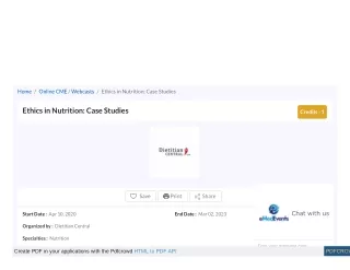 home online cme webcasts ethics in nutrition case