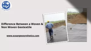 Difference Between a Woven & Non Woven Geotextile