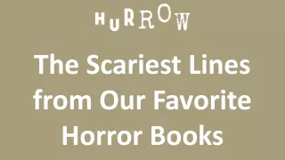 The Scariest Lines from Our Favorite Horror Books